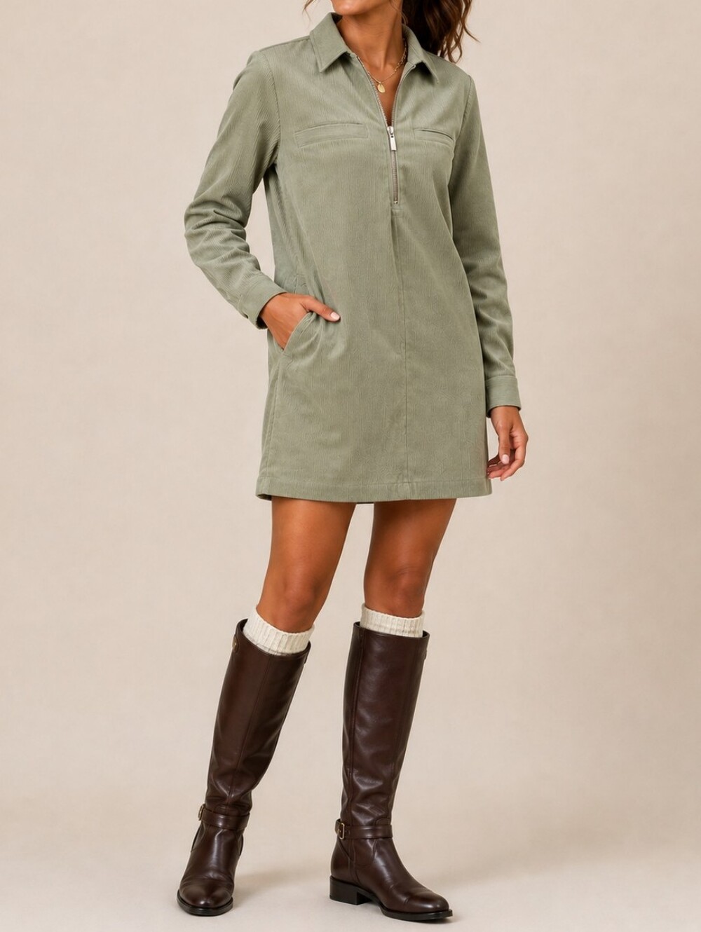 Le Marais Athens Dress in Pistachio. Size M. NWT MSRP $248